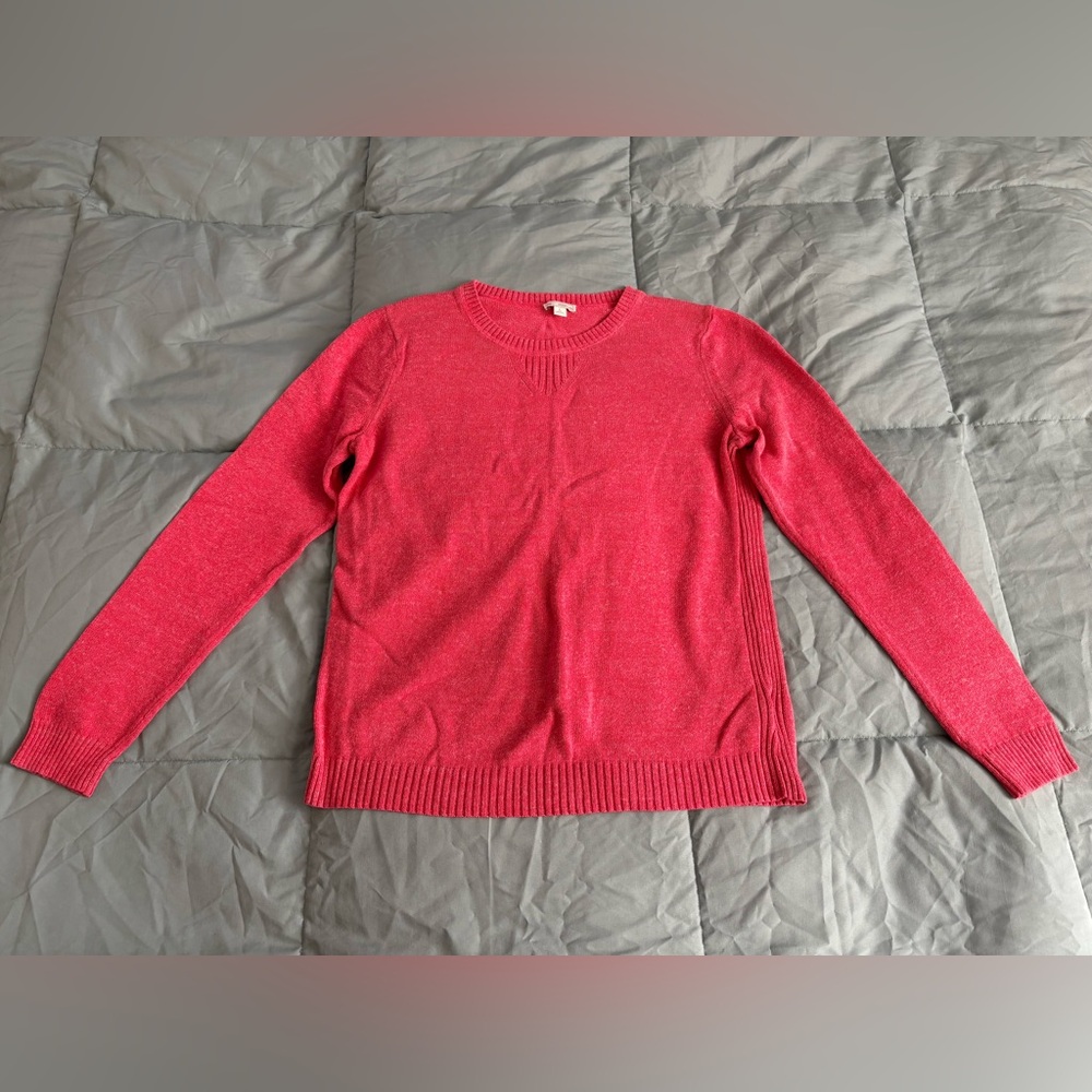 Gap Women's Coral Pink HeatherCotton Sweater - Picture 2 of 7